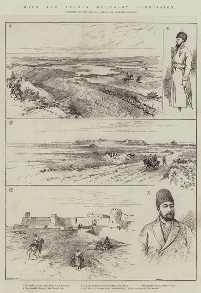Con la Comisión Fronteriza Afgana de William Crimea Simpson